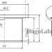 Подающая, направленная форсунка AllFit (Hugo Lahme), 70 мм, НР 1 1/2"